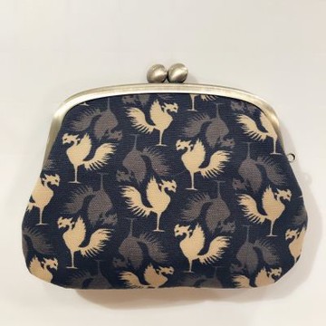 【和夢兔】京都宇治親子型口金包-鳳凰(黑)