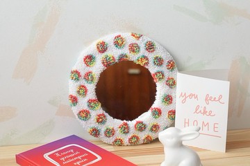 白框壁鏡，打孔針兒童房裝飾