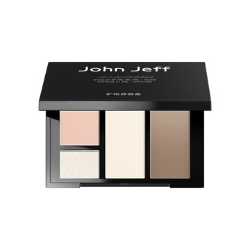 John Jeff 礦物修容盤遮瑕粉啞光高光敏皮可用無需卸妝