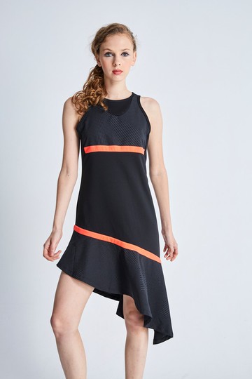 拼接洋裝_黑 (19S1DS01)