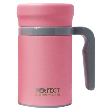 PERFECT 理想 品味316 全鋼辦公杯  櫻花粉  480ml  1個