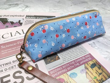 三角筆袋 鉛筆袋 餐具袋 櫻桃泡泡