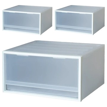 KEYWAY 聯府 單抽屜整理箱 CK-71 20L  白色  400 x 358 x 212mm  3個