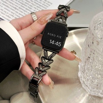 愛心手鏈錶帶 適用 Apple Watch 11 10 9 8 SE 7 錶帶42mm 46mm 49mm 蘋果手錶帶