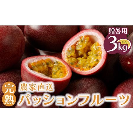 ふるさと納税 栽培期間中農薬不使用！《贈答用》完熟パッションフルーツ３kg パッションフルーツ 贈答 3kg 農家直送 奄美産 樹上完熟 2024年.. 鹿児島県奄美市