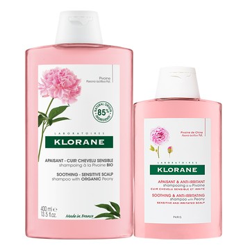 klorane蔻蘿蘭 速效舒敏洗髮精400ml(買大送小)