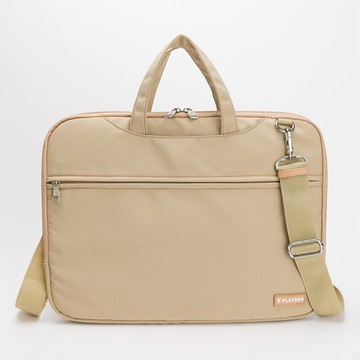 PLAYBOY - 電腦包附長背帶  Aider系列 - 卡其色