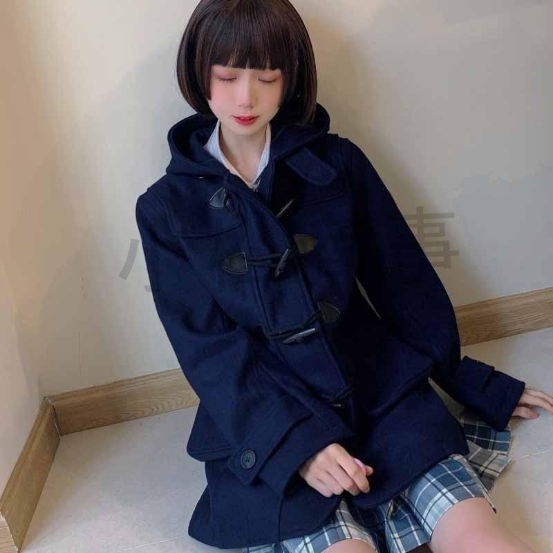 ウール90% ダッフルコート レディース 制服 スクールコート JK制服