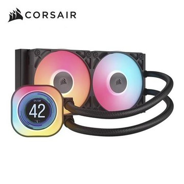 CORSAIR 海盜船 iCUE LINK TITAN LCD 240 RGB CPU水冷散熱器 黑