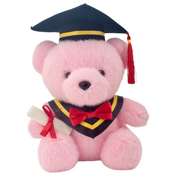 AllBeMine 歐比邁 畢業熊 新款毛絨 1088058-1 7吋  20cm  粉紅色  1個