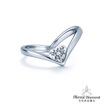 Alesai艾尼希亞鑽石 50分鑽戒 D/VVS1 3EX閃亮車工 培育鑽石戒指