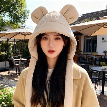 現貨+預購 韓版毛帽毛線帽子針織帽秋冬加絨厚磅保暖帽百搭冷帽休閒帽-米奇耳朵3色n1mp95