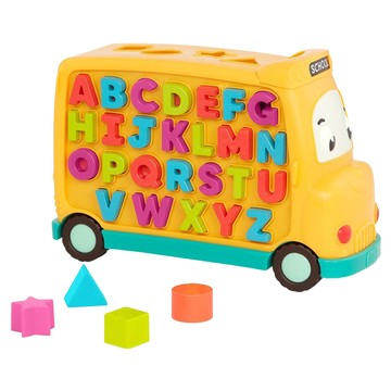 B.toys 史酷沃拼字校車 科育感統玩具  33.8 x 13 x  23cm  1組