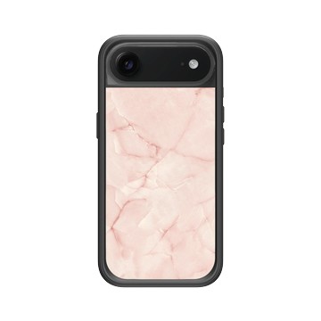 iPhone Air Mod NX -邊框背蓋組合 (相機按鈕) 黑 - 石紋與渲染 / Marble & Dreamy Gradient - 粉色夢境