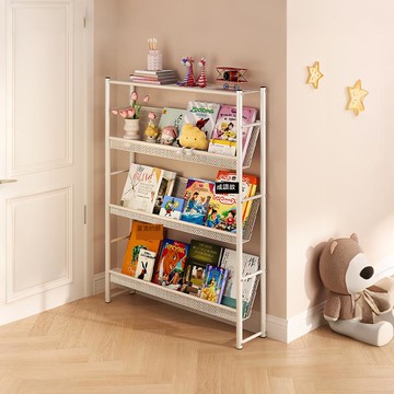 門后 置物架 落地 書架 一體靠墻超薄 書櫃 窄縫鐵藝 收納櫃 多層簡易薄櫃[DD0502005]