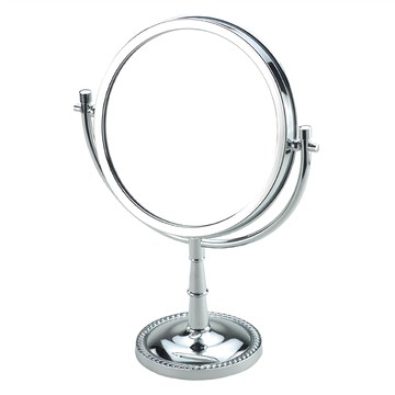 DAY&DAY 日日家居 桌上型雙面明鏡 青銅材質 鏡面直徑190mm  銀色