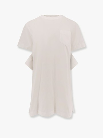 Dress with draped cotton inserts on the back - SACAI - gender_Woman