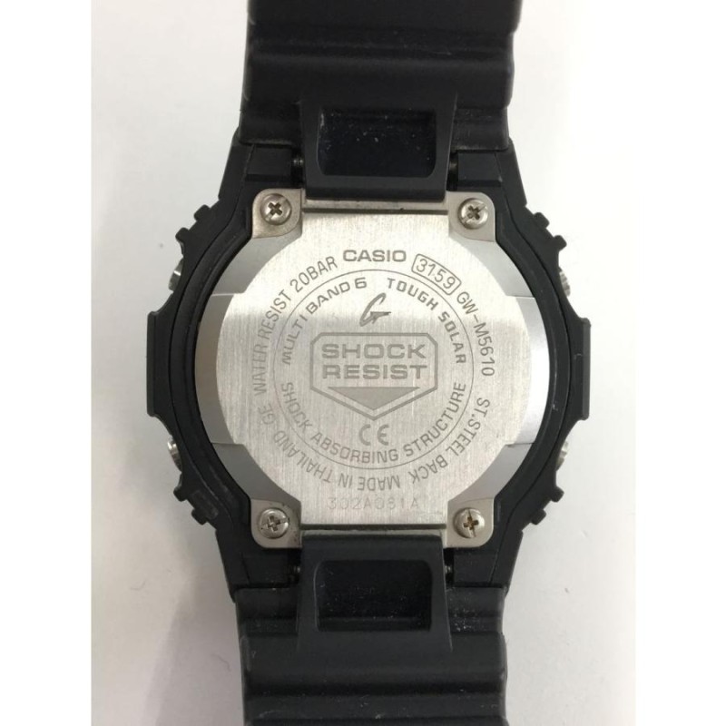 CASIO◇クォーツ腕時計・G-SHOCK/デジタル/ラバー/BLK/BLK/3159/箱有り