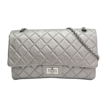 CHANEL 香奈兒 銀色 羊皮 2.55 肩背包 A37590 (無卡) 【二手名牌BRAND OFF】