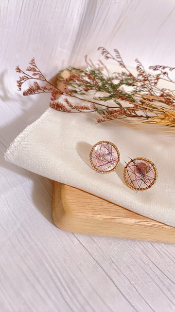 不規則金蔥細絲耳針