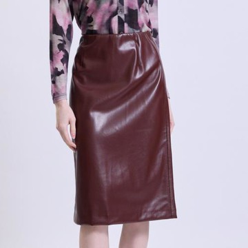 QWI義大利高彈性植鞣皮裙-獨
