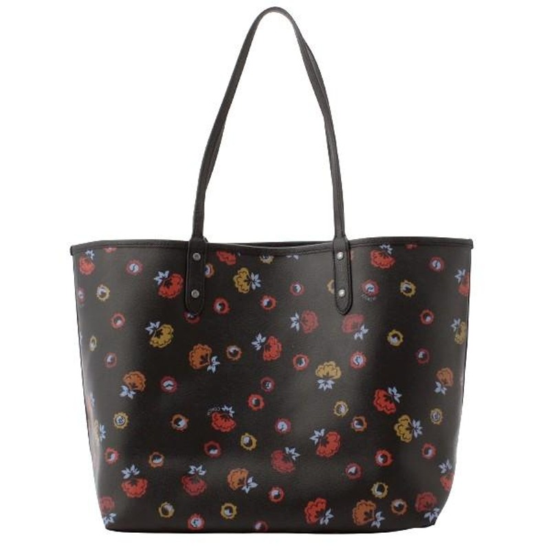 コーチバッグ COACHトートバッグ F29547 花柄 リバーシブルポーチ付