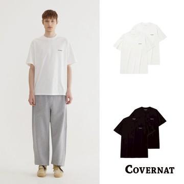 [COVERNAT]25SS 韓版短袖T恤 大學t 春季淨版白色T恤 打底衫 2-PACK（多色任選）