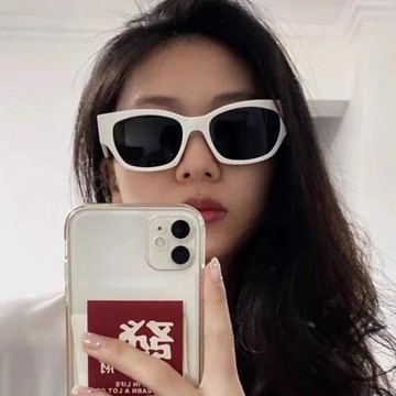 新款不規則板材感太陽鏡女賽家時尚潮貓眼防紫外線墨鏡男