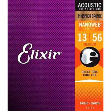 Elixir 民謠吉他弦 16102 Nanoweb Phosphor (13-56) 薄膜 磷青銅【黃石樂器】