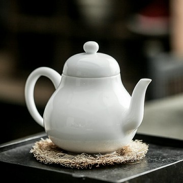家用手工羊脂甜白瓷簡約陶瓷泡茶茶壺功夫茶具西施壺單壺泡茶器