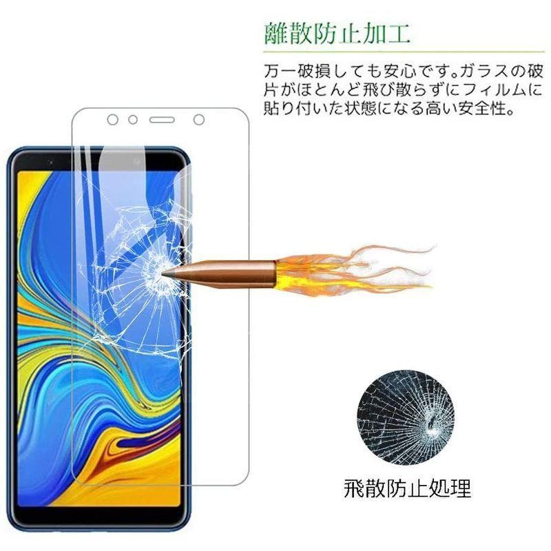 2枚セットGalaxy A7 2019/2018 ガラスフィルムギャラクシーA7 保護