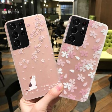 適用于三星s21+手機殼少女款s21ultra磨砂透明硅膠軟殼可愛卡通s21u保護殼全包防摔外殼galaxy十網紅潮牌新款