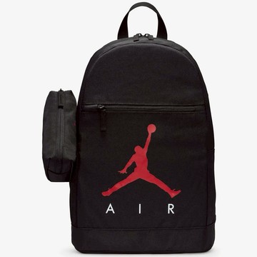 【NIKE耐吉】JORDAN喬丹 school 經典黑紅雙肩包輕量裝備後背包運動收納包平板包包學生書包(JD2113008GS001) 巨蟹座生日禮物 交換禮物 女生禮物
