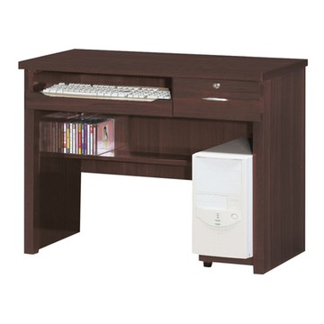 文創集 特羅3.2尺單抽鍵盤書桌(二色可選)-97x56x76cm免組