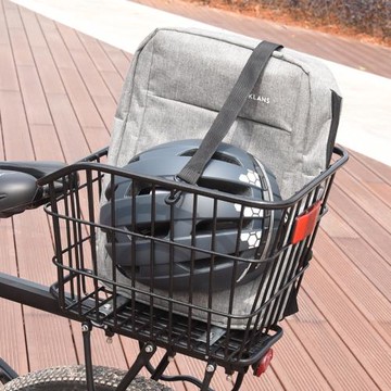 自行車后車筐山地車籃筐子折疊車后置籃子放書包單車后籃加大車簍