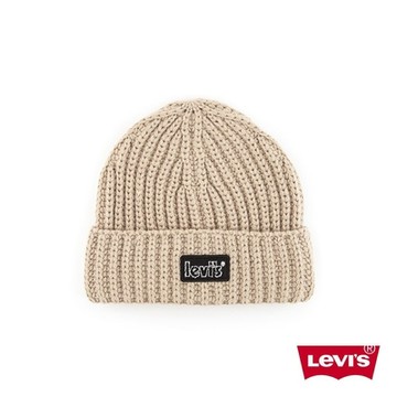 Levis 男女同款 Beanie毛帽 / 羊毛添加 / 精工Logo布章 沙黃