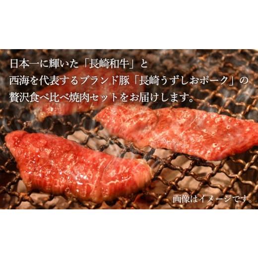 ふるさと納税 長崎県 西海市 牛バラ vs 豚バラ 焼肉食べ比べセット ＜スーパーウエスト＞ [CAG249]