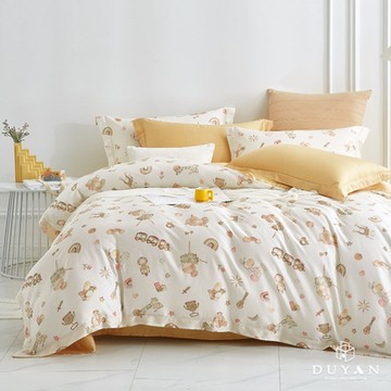 【DUYAN 竹漾】60支萊賽爾天絲雙人加大四件式鋪棉兩用被床包組 / 假日慶典 台灣製
