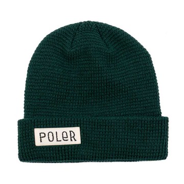 POLER WORKERMAN BEANIE 布標反摺毛帽 / 深湖藍