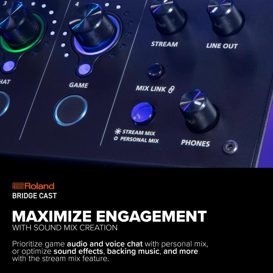 ローランド Roland ブリッジキャスト ゲーミングDACアンプ オーディオインターフェース 配信用ゲーミングミキサー Mac Windows ゲ