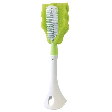 akachan honpo - 可站立奶瓶刷-綠色-日本製