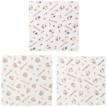 asdfkitty*KITTY純棉抹布3入-30*30公分-日本正版商品