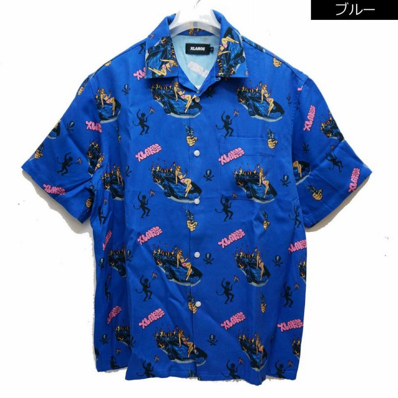 全2色 エクストララージ XLARGE 半袖シャツ アロハシャツ S/S BURN