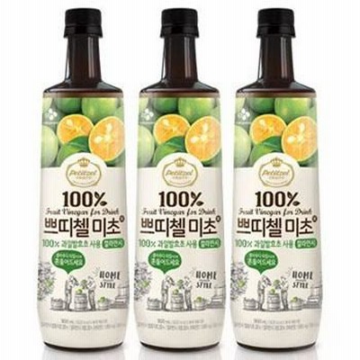 （NO.4673）プティチェル 美酢 ミチョ（カラマンシー味） お酢 900ml×3本　 ■