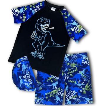 兒童泳衣男童分體遊泳衣中大童泳褲泡溫泉防曬速幹泳裝速幹防曬鑫弘-戶外運動