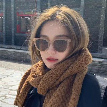 茶色墨鏡女2022年新款韓版潮秀智同款太陽鏡ins大臉顯瘦防紫外線