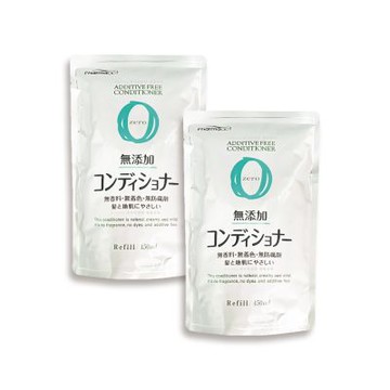 (2袋超值組)日本KUMANO熊野油脂-Pharmaact Zero無添加潤髮乳補充包450ml/袋(植物性修護潤絲乳,胺基酸滋潤護髮素,光澤柔順潤髮精華,0香料色素防腐劑)