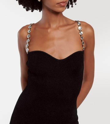 Galvan Globe Chain Wave ribbed-knit midi dress