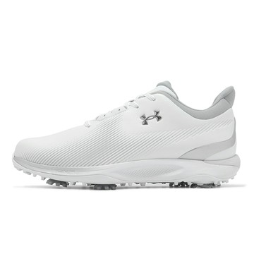 Under Armour UA 高爾夫球鞋 Drive Fade 男鞋 寬楦 白 灰 防水鞋面 緩衝 支撐 運動鞋 UA