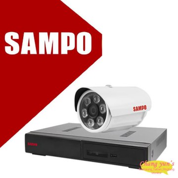 [昌運科技] SAMPO 聲寶 4路1鏡優惠組合 DR-TWEX3-4 VK-TW2C66H 2百萬畫素紅外線攝影機 監視器